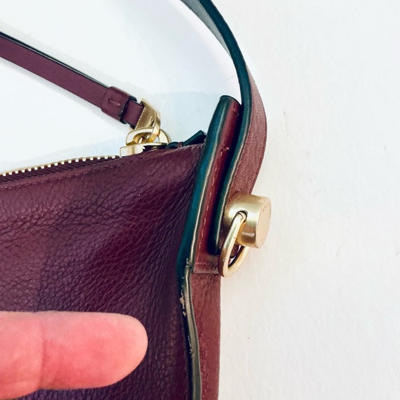 ALLSAINTS, Blake Burgundy Burnt Genuine Leather Shoulder Bag, EUC - Picture 10 of 16